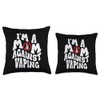 I'm a Mom Against Vaping Anti-Vape Supporter Non-Smoker Throw Pillow