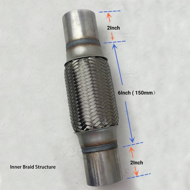 2.5 Inch Flex Pipe Exhaust 2.5'' Flexible Exhaust Pipe Coupler