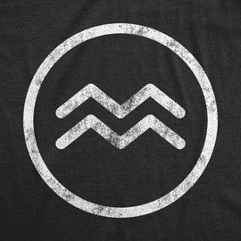 Womens Zodiac Aquarius T Shirt Cool Astrology Gift Horoscope Birthday Star Sign Funny T Shirts Women's Novelty Tees Black - XL