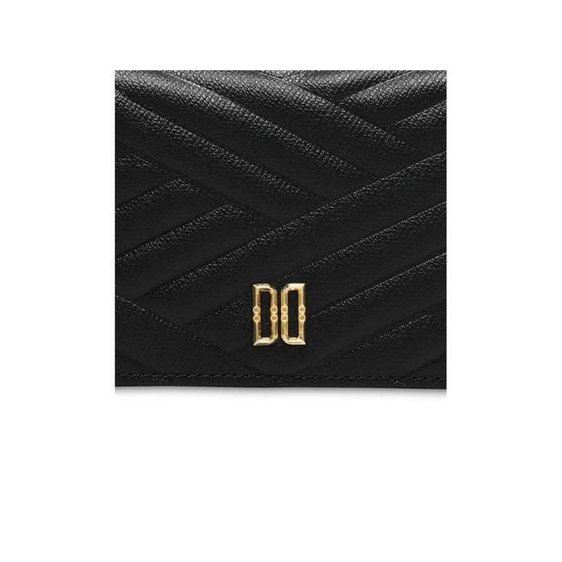 Daks (신세계강남점)블랙 퀼팅 로고 참장식 반지갑 DCWA9F218 (Shinsegae Gangnam) Black