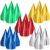 100 Pieces Cone Party Hats Multicolor Birthday Party Hat Metallic