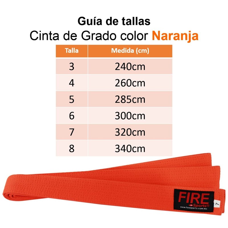 FIRE SPORTS® Cinta de Grado Judo Cinturón Deportivo Artes Marciales