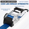 Leyso 2 Inch x 6 Ft Retractable Ratchet Straps, Auto
