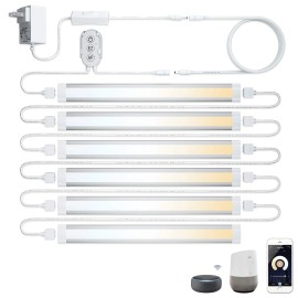 LAMPAOUS Smart Under Cabinet Lighting App, Alexa & Google Compatible Cabinet Lights – ...