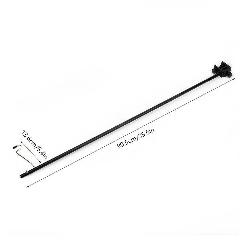 Black Portable Aluminum Alloy Folding Light Bracket Stand Outdoor Camping