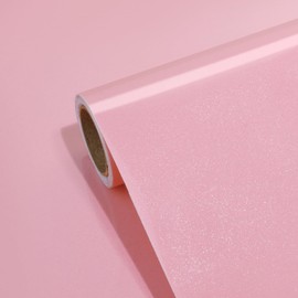 Laceskyso Pink Contact Paper 15.7"x118" Glossy Pink Peel and Stick Wallpaper for Kitchen Countertop/Cabinet Self Adhesive Waterproof Wall Paper Removable Decorative Vinyl