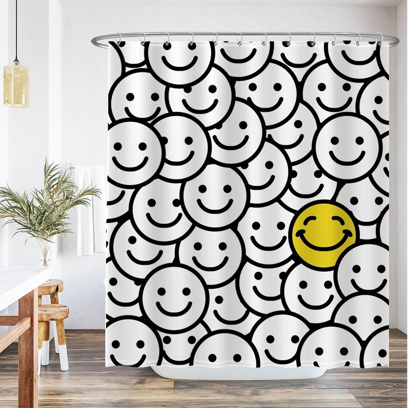 Ulticool - Smiley Smiley Shower Curtain - 180 x 200