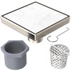 Hydroware Shower Drain - Stainless Steel Square Shape Shower Floor