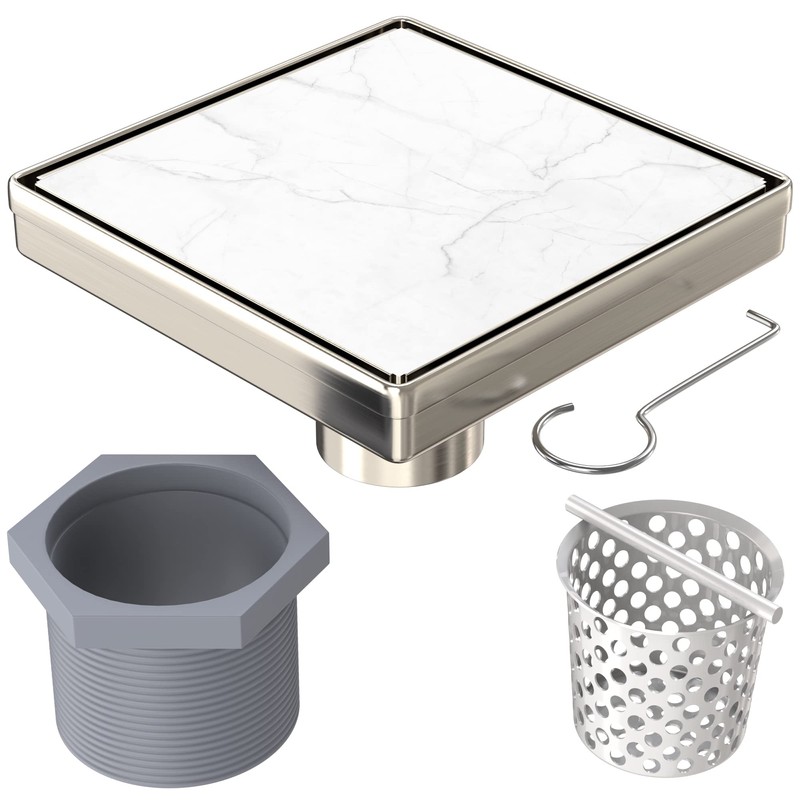 Hydroware Shower Drain - Stainless Steel Square Shape Shower Floor
