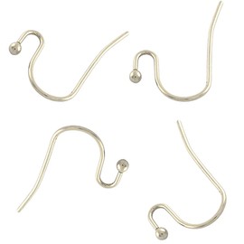 M568 Stainless Steel Ear Hook Earrings with Ball 22 mm Earrings Hoop Earrings Blank Stud Earrings Pack of 10