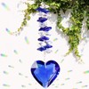 45mm/1.8Inch Clear Glass Heart Crystal Ball Prism Pendant, Hanging Crystals