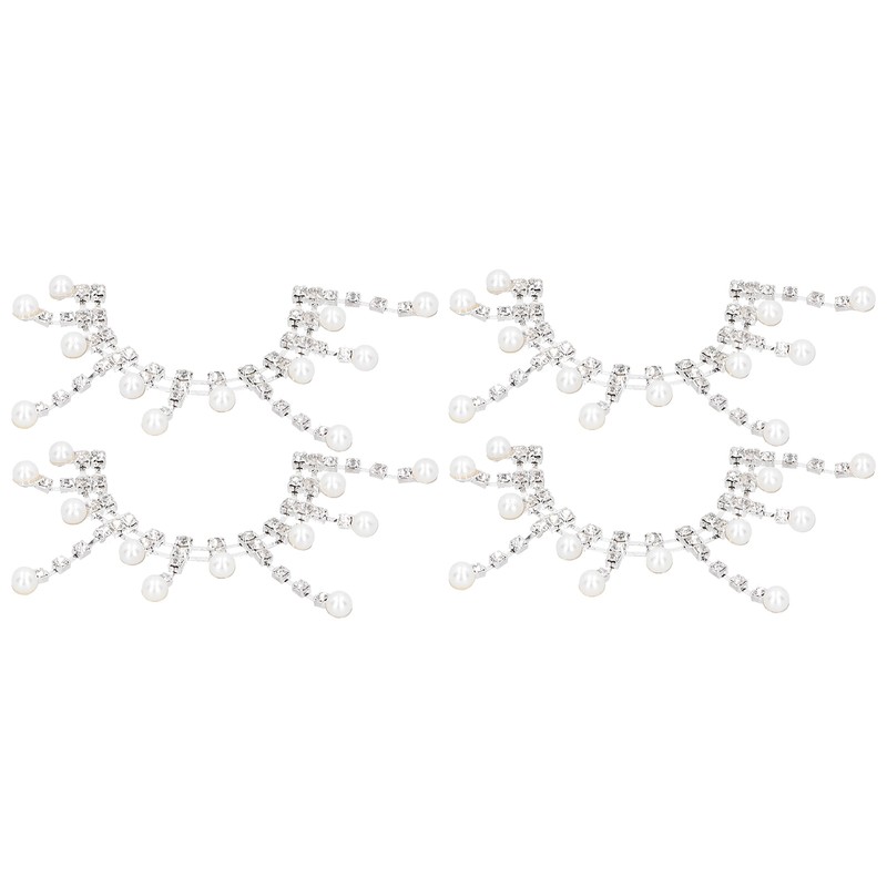 4Pcs Crystal Claw Chain Trimming Fringe Simulation Diamond Chain for