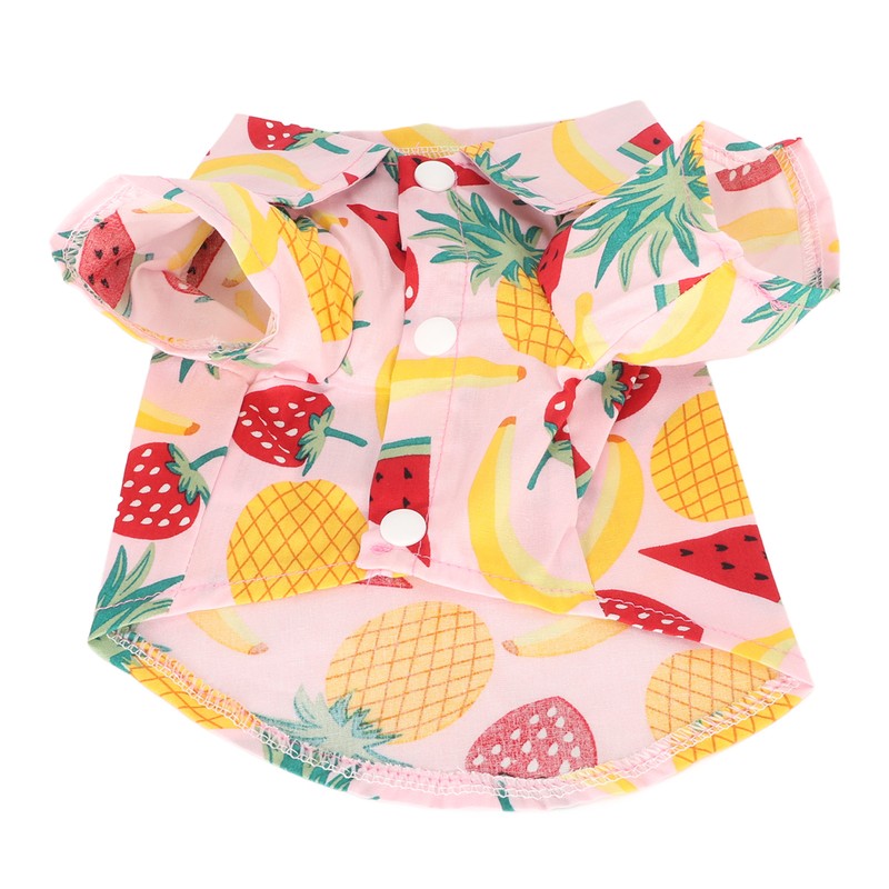 Dog Fruit Print Shirt Breathable Cool Fashionable Cute Pet Clothes