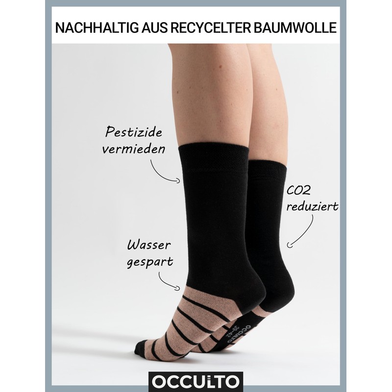 Occulto Women's Coloured Socks Pack of 10 (Model: Laura), Pink