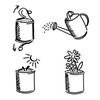 MacFlowers Small Growing Set with Cornflower Design White Edition Gift
