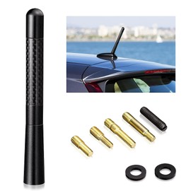 BINGFU Short Antenna for Cars, AM FM Antenna, General Purpose, High Sensitivity, Mast Carbon Fiber, Stubby Car Antenna, Compatible with BWM MINI NISSAN TOYOTA LEXUS TOYOTA HONDA FIAT 500 etc