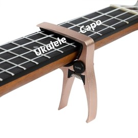Mini Size Professional 4 String Guitar Capo, Ukulele Capo Gold V3 footswtich