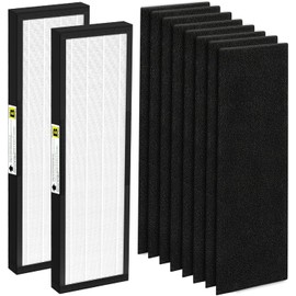 FLT4825 HEPA Filter B Replacement Compatible with G-guardian Air Purifier Models AC4825 AC4300 AC4800 AC4850PT AC4900CA AC4820 AP2200CA with 8 Activated Carbon Pre-Filters