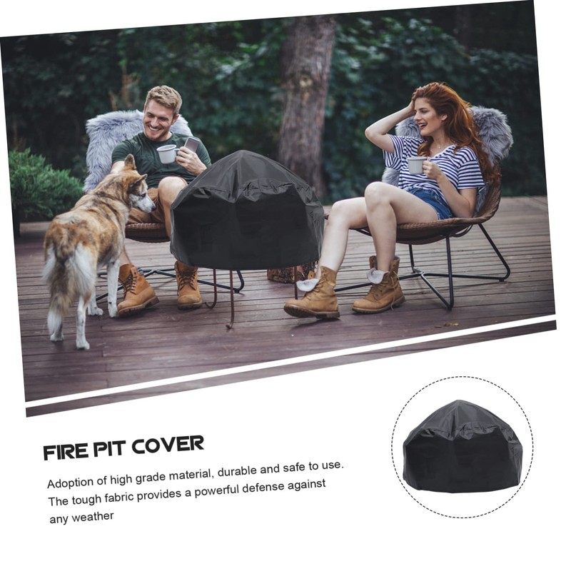Levemolo Fire Pit Cover Outdoor Stove Protector Heavy Duty Patio