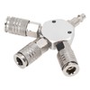 3 Way Air Splitter 1/4 Inch NPT Male Thread 3