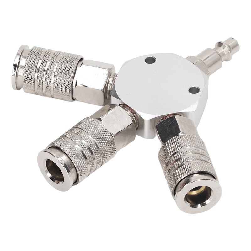 3 Way Air Splitter 1/4 Inch NPT Male Thread 3