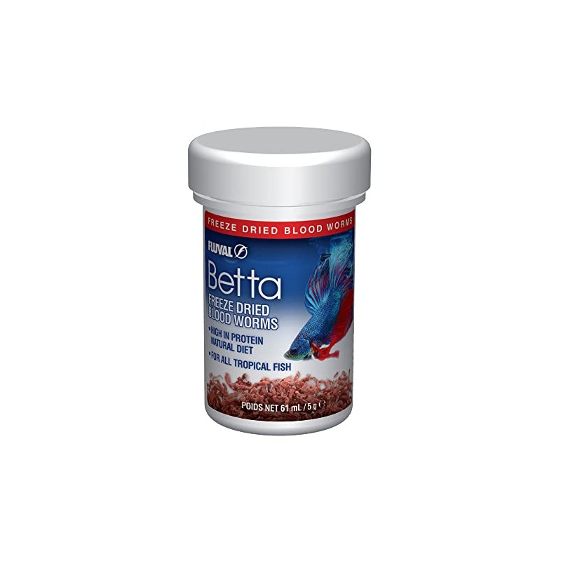 Fluval Betta Freeze Dried Bloodworms, 0.18 oz.