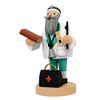 KWO Smoking Men Incense Holder, Doctor, 19 cm, Wood Multicolour,
