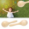 2Pcs Sand Hammer Early Education Instrument Wooden Toddler Percussion Musical