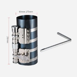 ExcInter Piston Ring Compressor 1 Pcs Diameter 53-175mm Adjustable Piston Ring Ratchet Car Engine Piston Ring Tool Kit