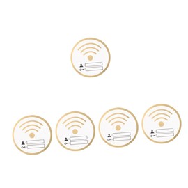 Operitacx 5 Stück Wlan-schild Gast W-lan Wlan-passwortschild An Der Wand Wlan-zeichen Im Gästezimmer Wlan-passwortzeichen Für Unternehmen Wifi - Wifi Passwortschild Für Shop Acryl
