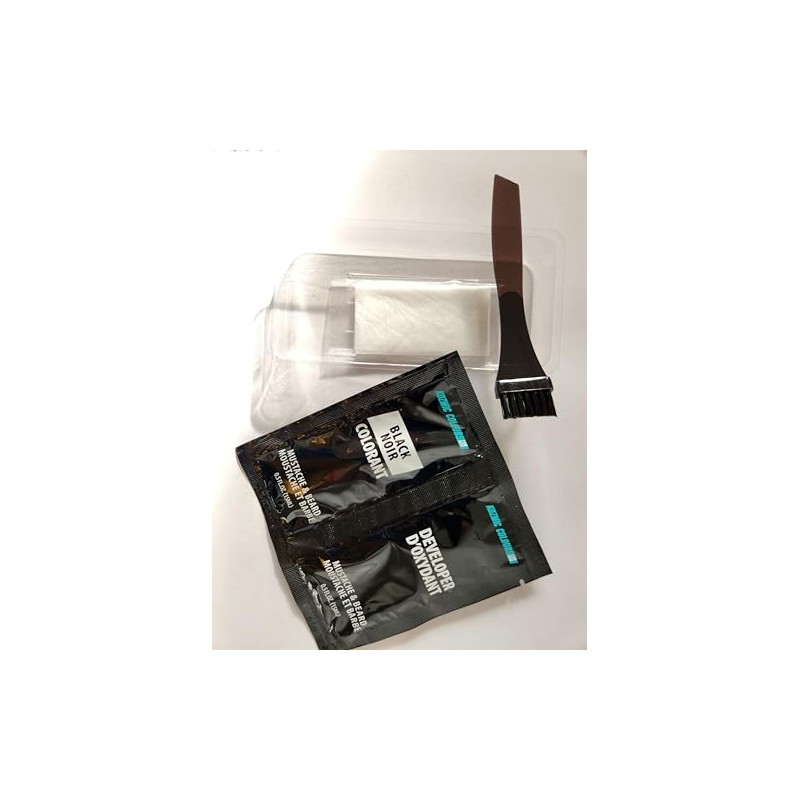 Kozmic Colours Mustache & Beard Dye for Men, Black, Easy