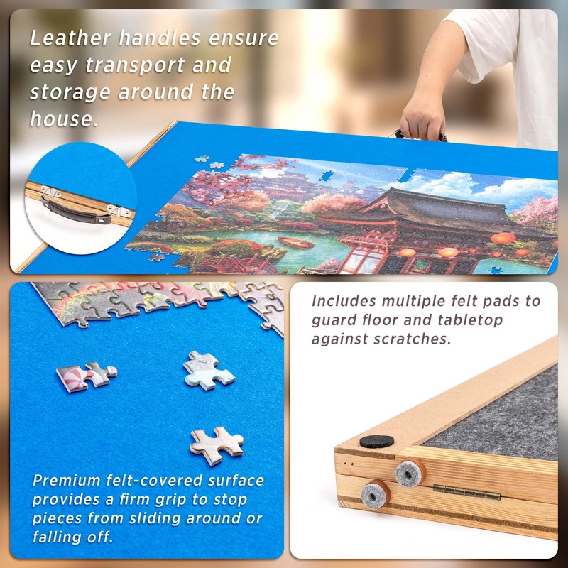 Tektalk 2000 Piece Jigsaw Puzzle Board with 4 Sorting Drawers