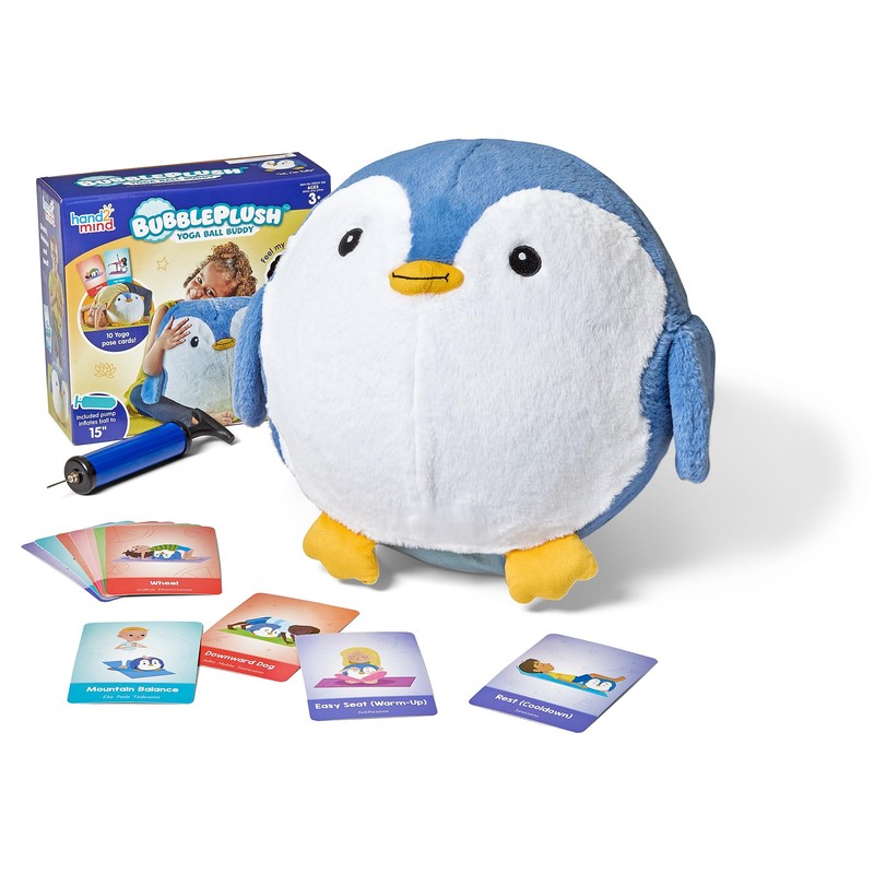 Learning Resources Yoga Ball Buddy con BubblePlush Pinguino, Palla Yoga