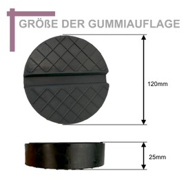sarian Rubber Pads Various Sizes for Trolley Jacks and Lifting Platforms for Changing Tyres, Trolley Jack, Rubber Block Rubber Underlay (120 x 25 Groove + Waffle)