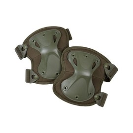 KombatUK Spec-Ops Armour Knee Pads (OD Green). Hard X-Shell. Elasticated Straps with Velcro.