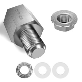 NICEDACK Bicycle axle adapter, bicycle trailer coupling adapter, M12 x 1.0/3/8 inch x 26 / M5 / M10 x 1.0 (3/8 inch x 26 French nuts)