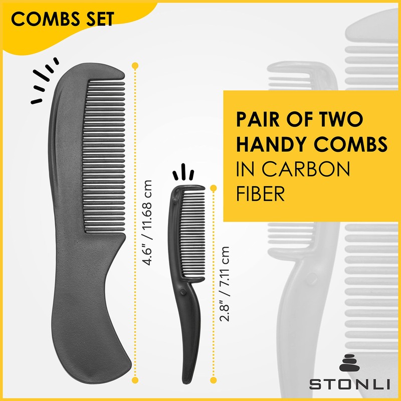 STONLI® 5" Beard and Moustache Scissors with Comb & Pouch