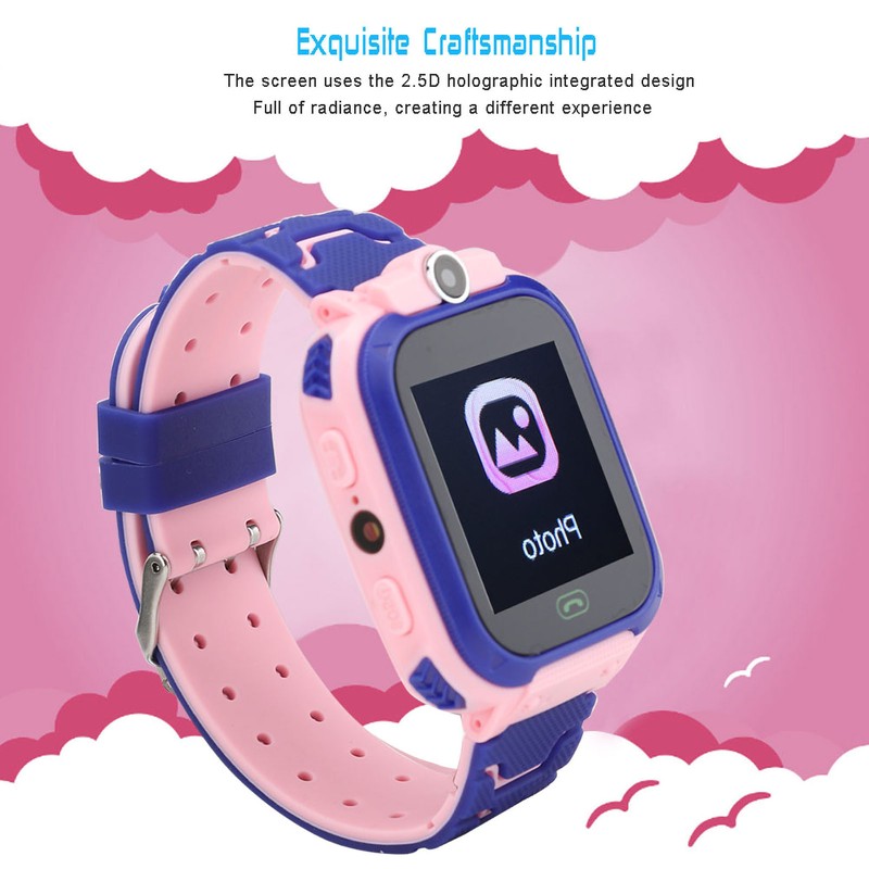 Smartwatch Multifunction Children Digital Wristwatch for IOS/AndroidQ12 Pink