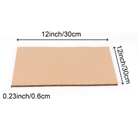 ZOENHOU 30 PCS 12 x 12 x 1/4 Inch Corrugated Cardboard Sheets, 5 Layer Single Wall Cardboard Inserts, Flat Cardboard Squares Separators, Packing Paper Sheets for Mailing, DIY Crafts, Art Projects
