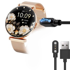 Compatible with Hwagol Smart Watch Charger, Magnetic Replacement Charging Compatible for Hwagol S1, V92 1.43 inches Smart Watches (2 Pack-Black+Black, for S1, V92)