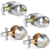 Qulkws 2 Sets Entry Door Knob Entry Dead Bolt Level