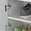 ECACAD Wood Shoe Storage Bench with Cushion Seat, 2 Doors