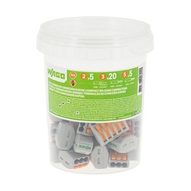 WAGO - WAGO Junction Box Terminals - Assortment of 30 Lever Clamps Type 222 2-Conductor Terminals, 3-Conductor Clamps and 5-Conductor Clamps