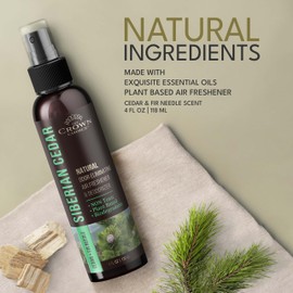 Natural Cedar Oil Spray—Non-Toxic Essential Oil Spray for Home,Lounge,Bathroom,Toilet,Closets,Rooms—Long Lasting Pet Odor Eliminator,Fabric Spray,Cedar Moth Repellent—Safe for Kids & Pets - 1PK4Oz