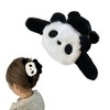 Haarklammer mit Plüsch-Panda-Motiv, doppelseitig, große Bärenhaare, niedliches Tierhaar-Accessoire, flauschiger Plüschbär,