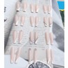 Carufin 24 PCS Long Coffin Fake Nail Glossy Acrylic False