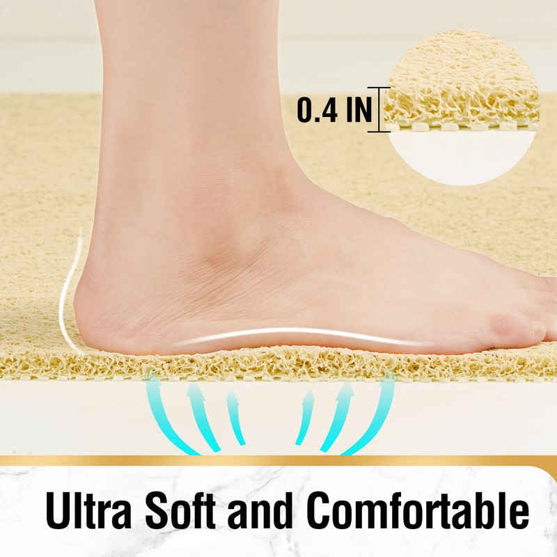 HITSLAM Non-Slip Shower Mat, 60 x 60 cm, Bath Mat