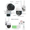 BOAVISION 355° Wireless PTZ Security Camera Outdoor Dual Lens 8X