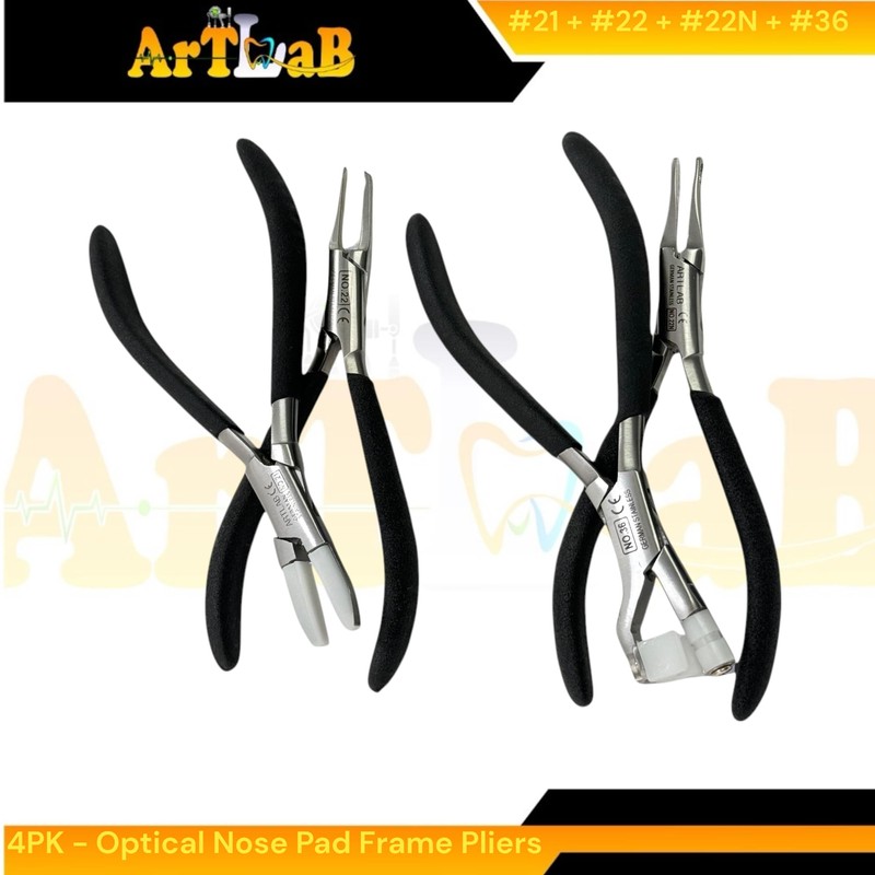 Optical Pliers for Adjusting Eyeglasses, Nose Pad Applicator Pliers, Arm