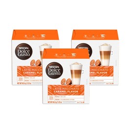 Nescafe Dolce Gusto Coffee Pods, Caramel Macchiato, 16 capsules, Pack of 3